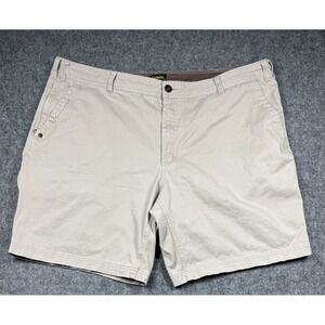 Cabela's Beige Cargo Shorts Men's‎ 44 Cotton Comfort Waist Pockets Fishing